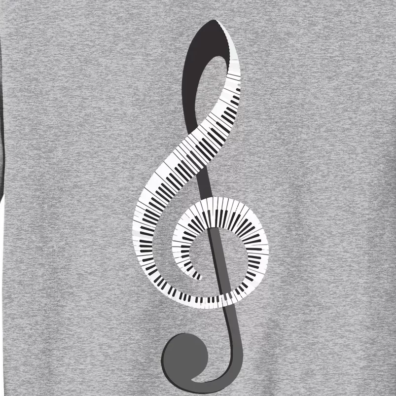 Funny Piano Gift For Men Women Cool Treble Clef Musical Note Tall Sweatshirt