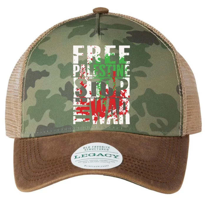 Free Palestine Gaza Freedom End Israeli Occupation Legacy Tie Dye Trucker Hat