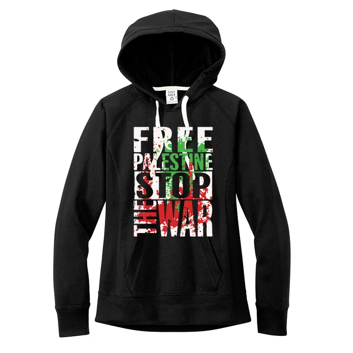 Free Palestine Gaza Freedom End Israeli Occupation Women's Fleece Hoodie