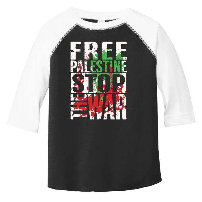 Free Palestine Gaza Freedom End Israeli Occupation Toddler Fine Jersey T-Shirt