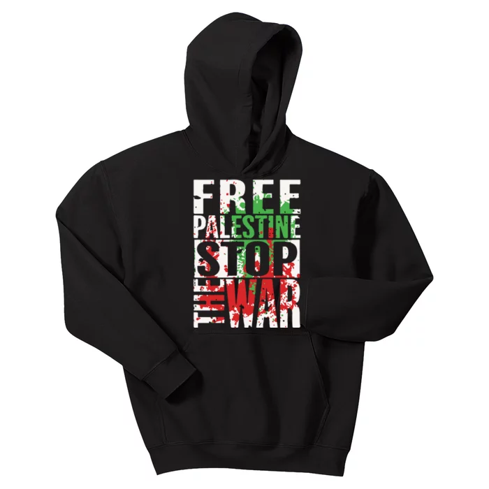 Free Palestine Gaza Freedom End Israeli Occupation Kids Hoodie