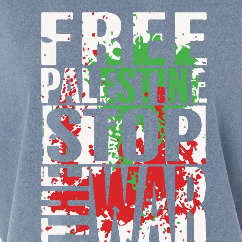 Free Palestine Gaza Freedom End Israeli Occupation Garment-Dyed Women's Muscle Tee