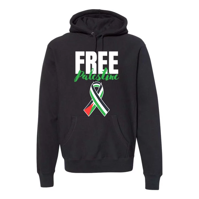 Free Palestine Gaza Palestinian Flag Premium Hoodie