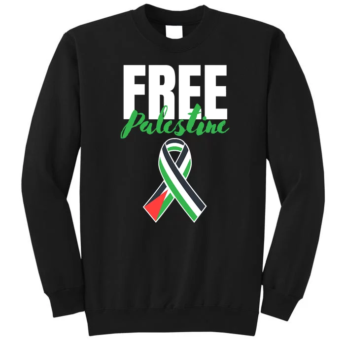 Free Palestine Gaza Palestinian Flag Tall Sweatshirt