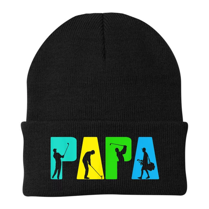 Funny Papa Golf Gift For Dad Father's Day Knit Cap Winter Beanie