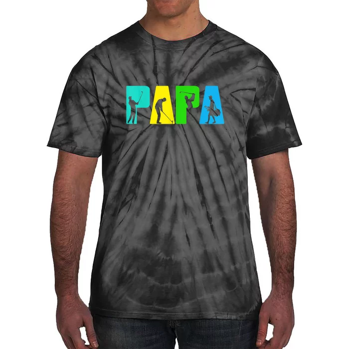 Funny Papa Golf Gift For Dad Father's Day Tie-Dye T-Shirt