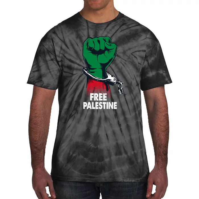 Free Palestine Gaza Palestinian Flag Tie-Dye T-Shirt