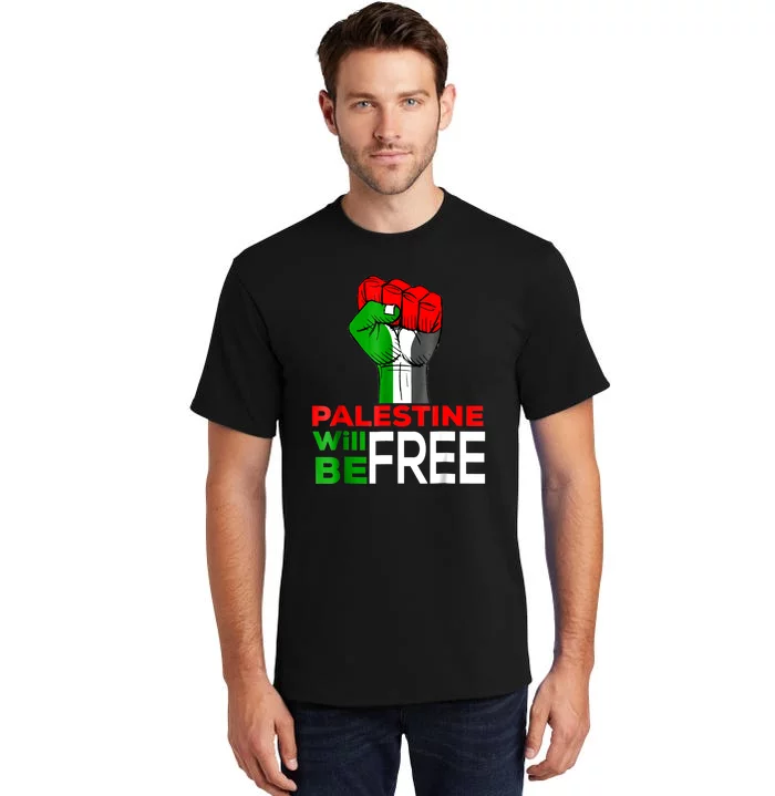 Free Palestine Gaza Palestinian Flag Tall T-Shirt