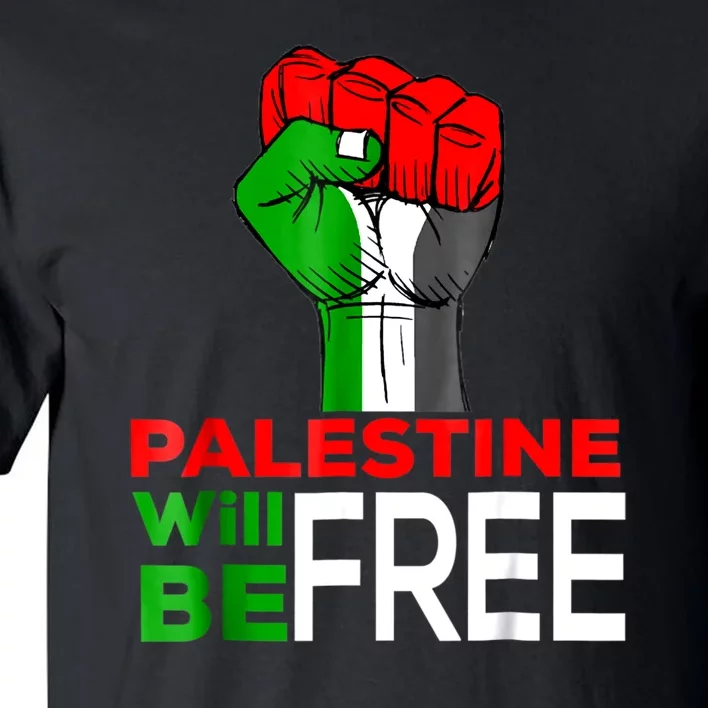 Free Palestine Gaza Palestinian Flag Tall T-Shirt