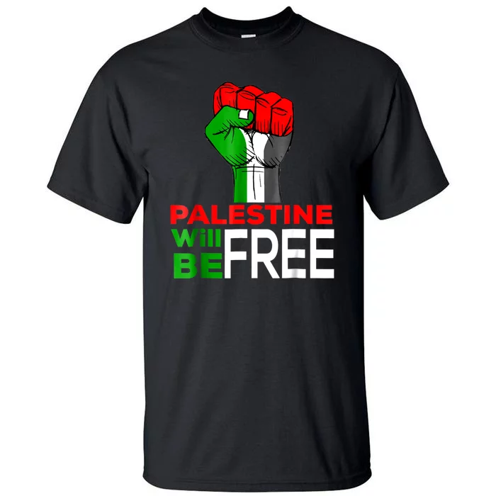 Free Palestine Gaza Palestinian Flag Tall T-Shirt