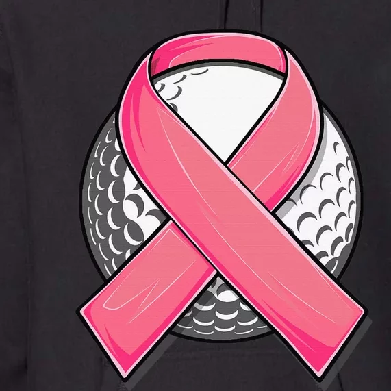 Funny Player golf pink breast cancer Awareness Premium Hoodie