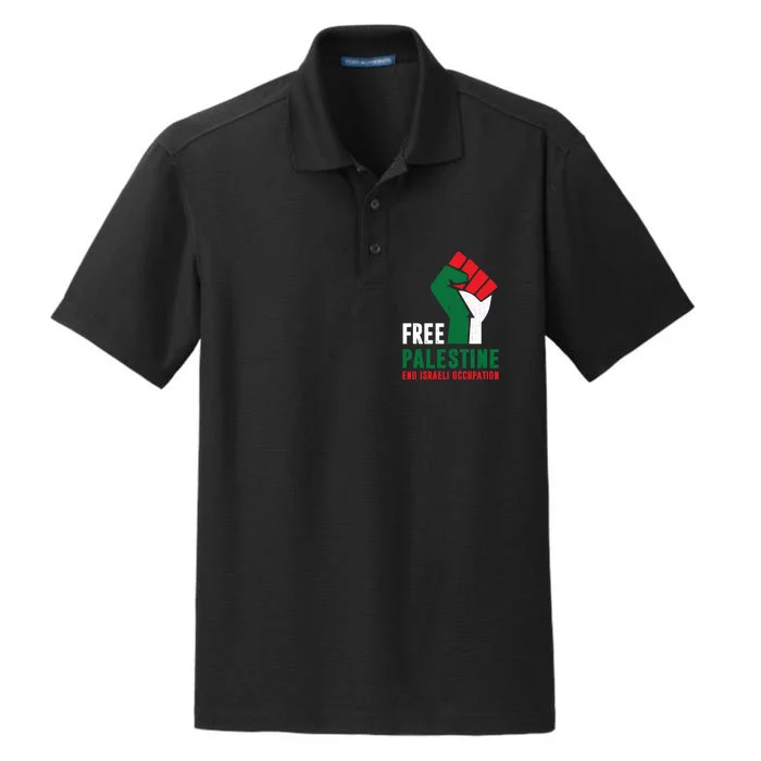 Free Palestine Gaza Freedom End Israeli Occupation Dry Zone Grid Performance Polo