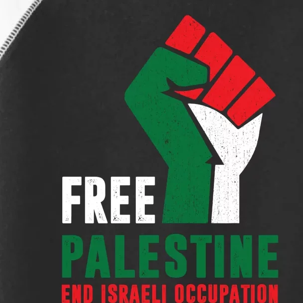 Free Palestine Gaza Freedom End Israeli Occupation Toddler Fine Jersey T-Shirt