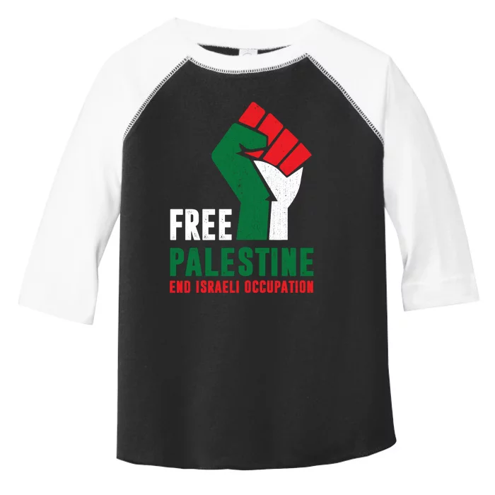 Free Palestine Gaza Freedom End Israeli Occupation Toddler Fine Jersey T-Shirt