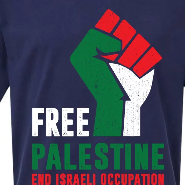 Free Palestine Gaza Freedom End Israeli Occupation Sueded Cloud Jersey T-Shirt