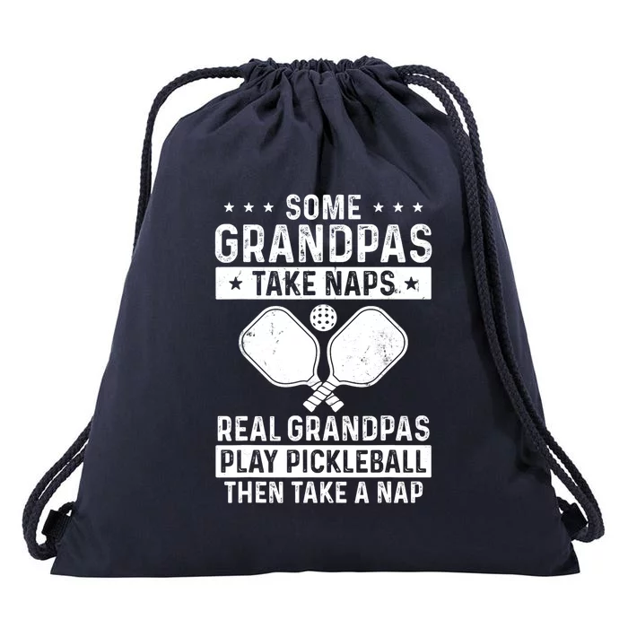 Funny Pickleball Grandpa Take Snaps Pickleball Player Gift Drawstring Bag