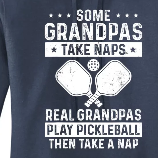 Funny Pickleball Grandpa Take Snaps Pickleball Player Gift Women's Pullover Hoodie