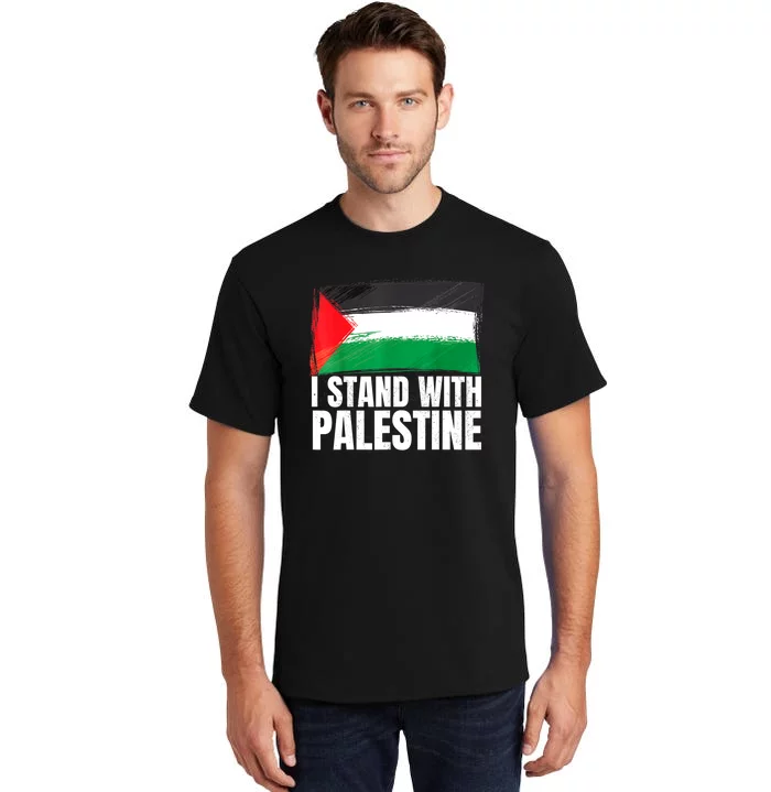 Free Palestine Gaza Palestinian Flag Tall T-Shirt