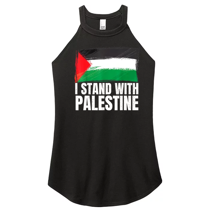 Free Palestine Gaza Palestinian Flag Women’s Perfect Tri Rocker Tank