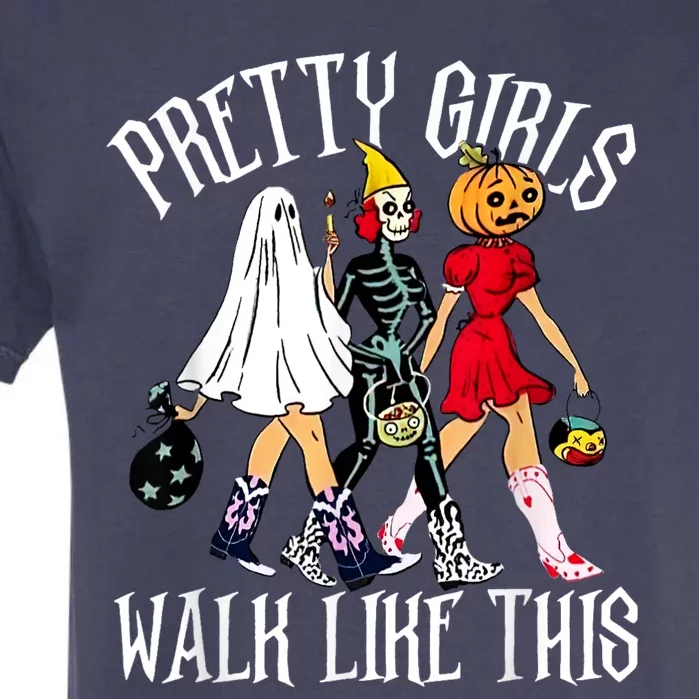 Funny Pretty Girls Ghouls Halloween Costume Halloween Humor Garment-Dyed Heavyweight T-Shirt