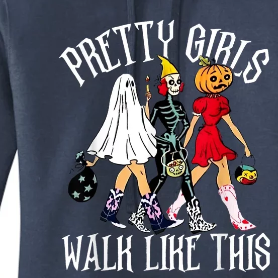 Funny Pretty Girls Ghouls Halloween Costume Halloween Humor Women's Pullover Hoodie