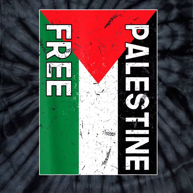 Free Palestine Gaza Palestinian Flag Tie-Dye T-Shirt