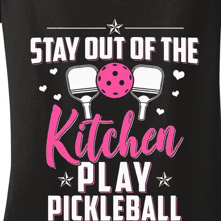 Funny Pickleball Graphic for  Pickleball Player Women's V-Neck T-Shirt