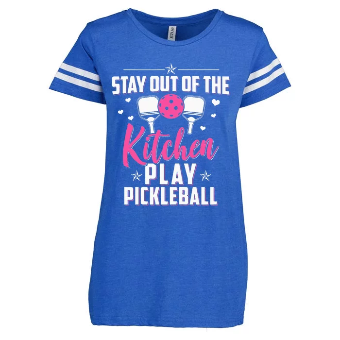 Funny Pickleball Graphic for  Pickleball Player Enza Ladies Jersey Football T-Shirt