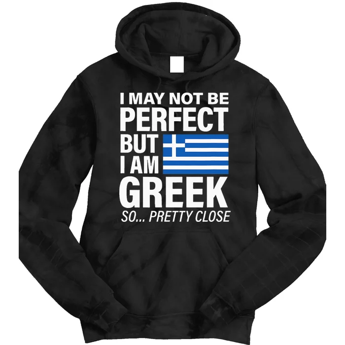 Funny Perfect Greek Flag I Love Greece Tie Dye Hoodie