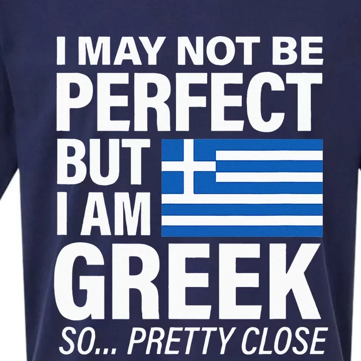 Funny Perfect Greek Flag I Love Greece Sueded Cloud Jersey T-Shirt