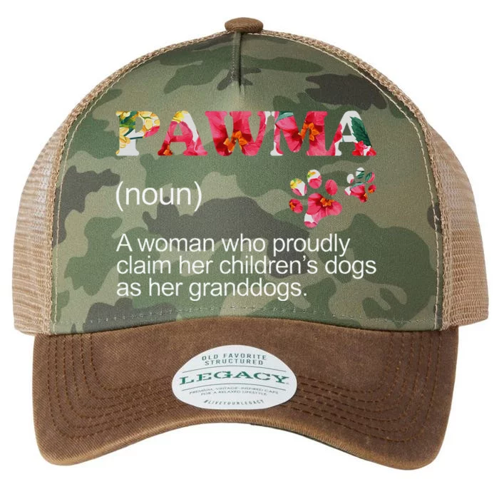 Floral Pawma Grandogs Grandma Dog Mothers Day Funny Legacy Tie Dye Trucker Hat