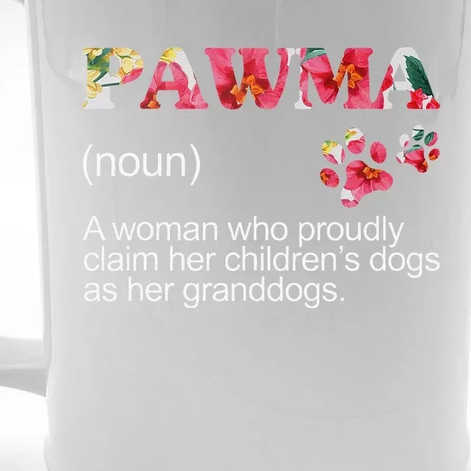 Floral Pawma Grandogs Grandma Dog Mothers Day Funny Front & Back Beer Stein