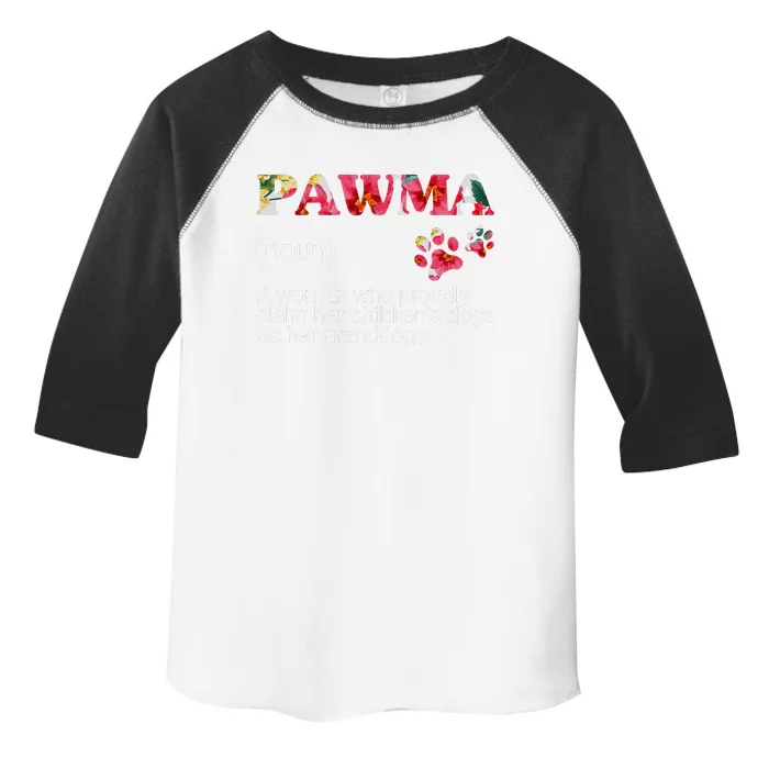 Floral Pawma Grandogs Grandma Dog Mothers Day Funny Toddler Fine Jersey T-Shirt