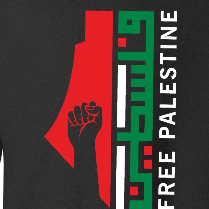 Free Palestine Gaza Flag Arabic Freedom For Palestinians Toddler Sweatshirt