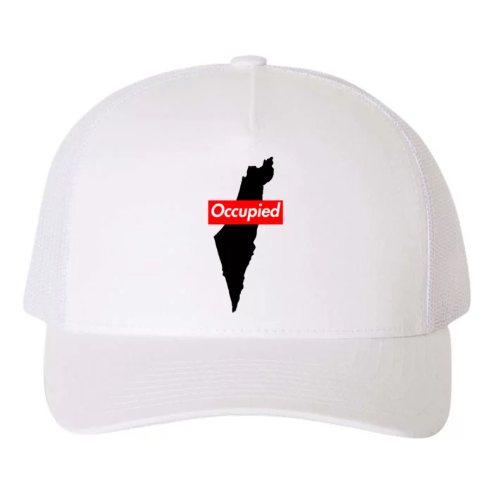 Free Palestine Gaza Palestinian Flag Arabic Yupoong Adult 5-Panel Trucker Hat