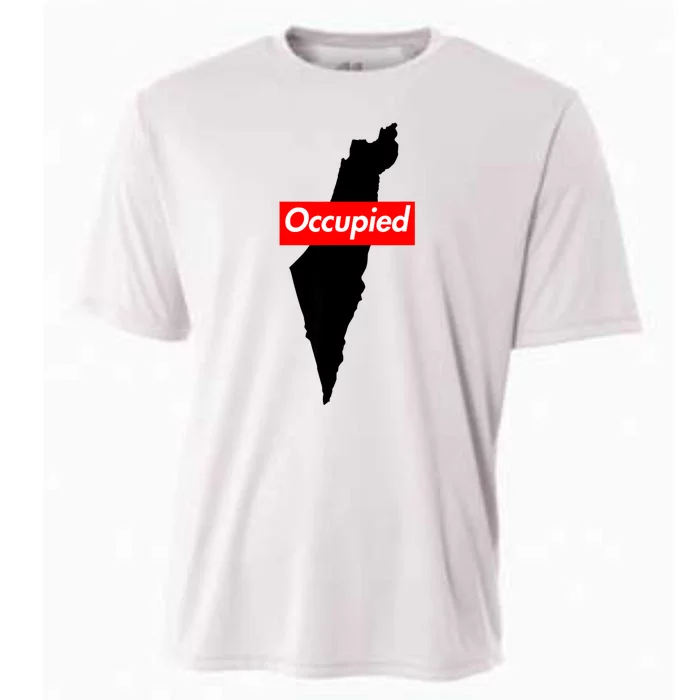 Free Palestine Gaza Palestinian Flag Arabic Cooling Performance Crew T-Shirt