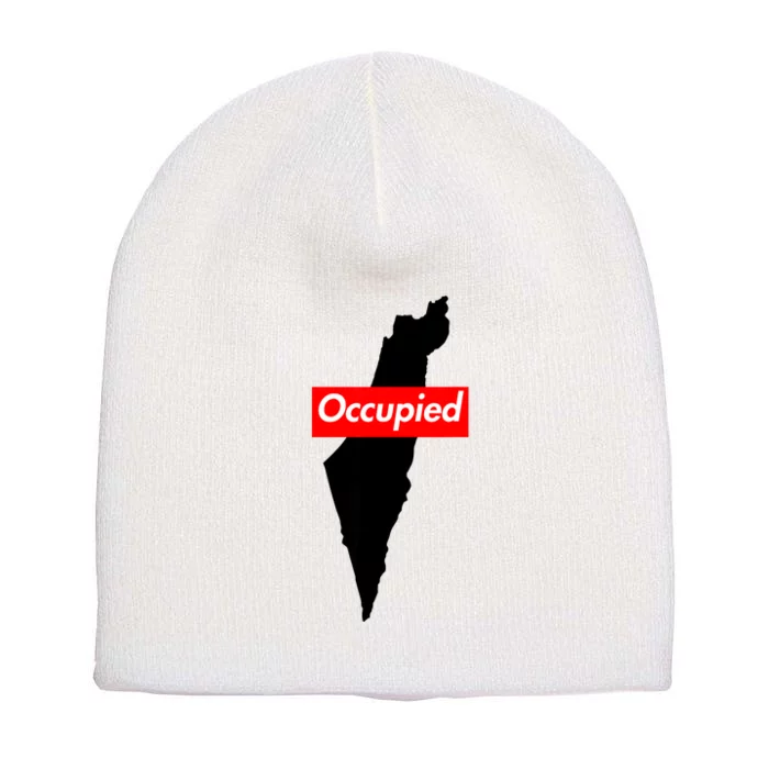 Free Palestine Gaza Palestinian Flag Arabic Short Acrylic Beanie