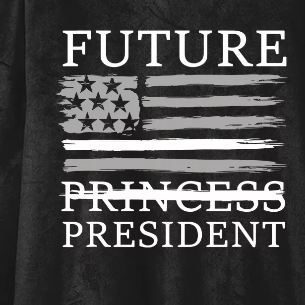 Future President Girl First Female Us President American Hooded Wearable Blanket