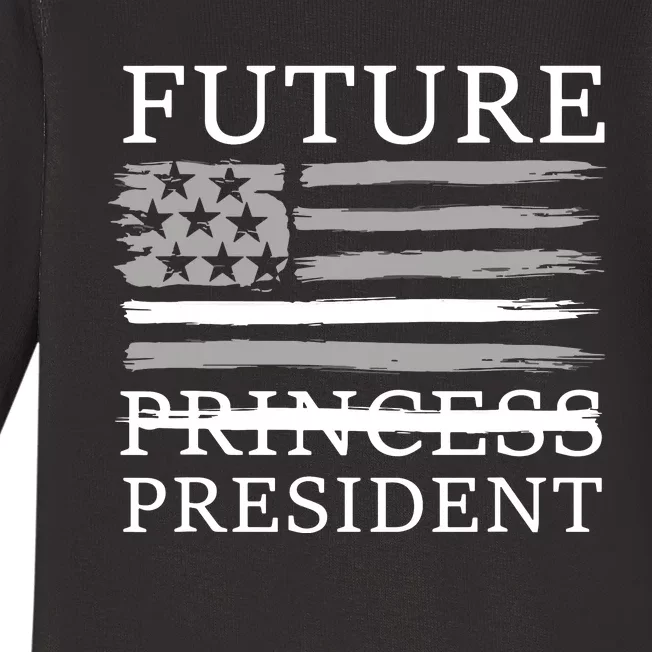 Future President Girl First Female Us President American Baby Long Sleeve Bodysuit