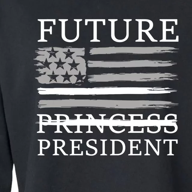 Future President Girl First Female Us President American Cropped Pullover Crew