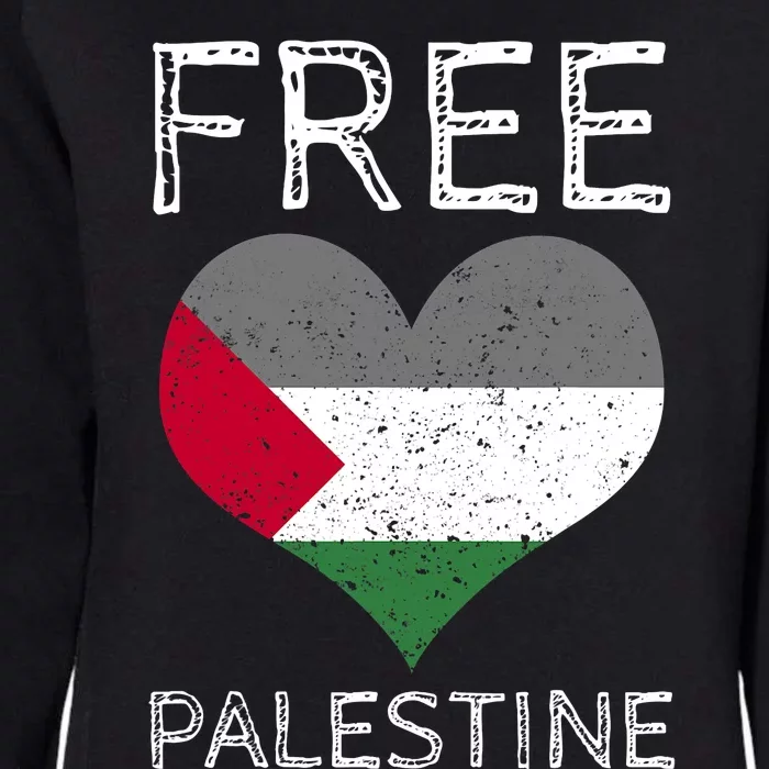 Free Palestine Gaza Freedom Palestine Flag Heart Protest Womens California Wash Sweatshirt