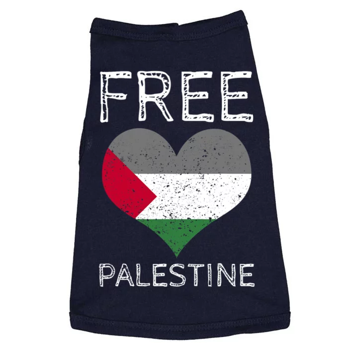 Free Palestine Gaza Freedom Palestine Flag Heart Protest Doggie Tank