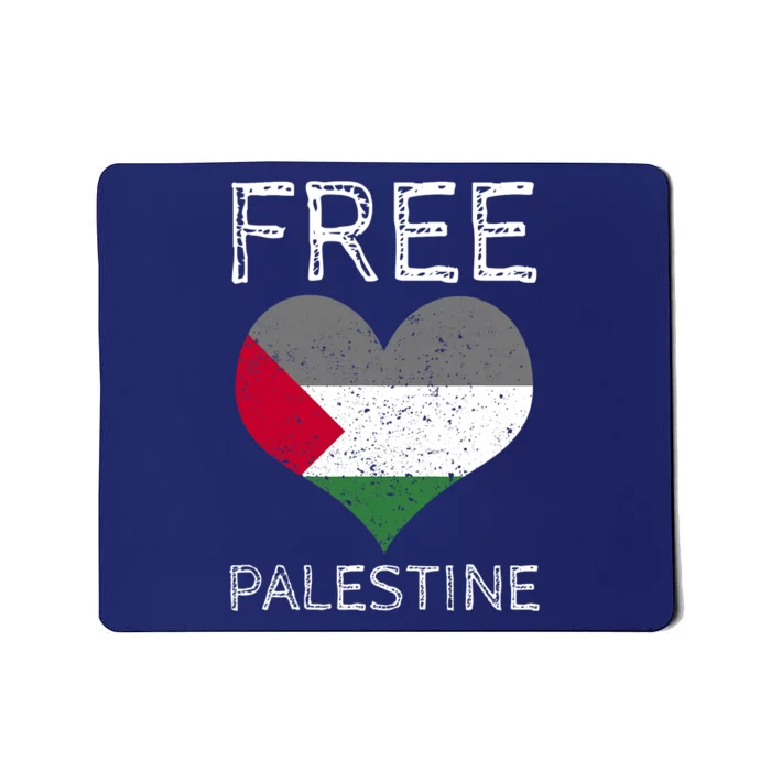 Free Palestine Gaza Freedom Palestine Flag Heart Protest Mousepad