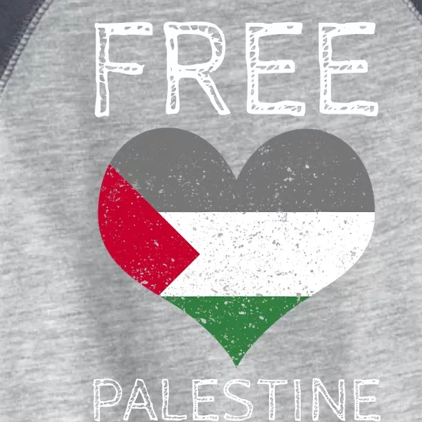 Free Palestine Gaza Freedom Palestine Flag Heart Protest Toddler Fine Jersey T-Shirt