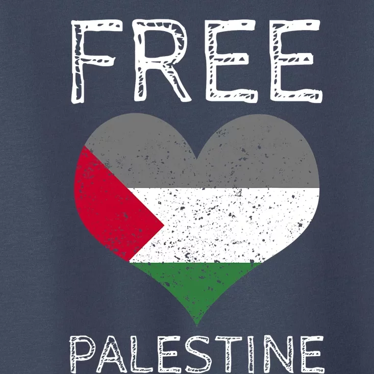 Free Palestine Gaza Freedom Palestine Flag Heart Protest Toddler T-Shirt