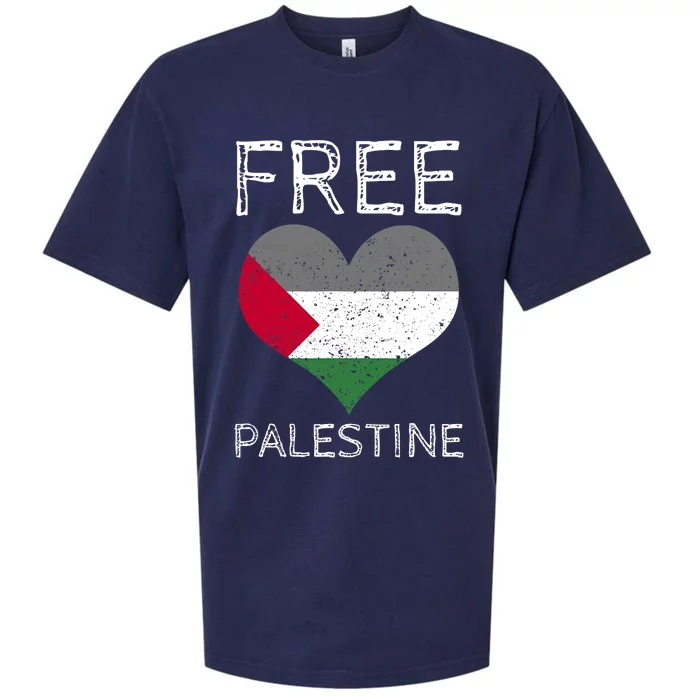 Free Palestine Gaza Freedom Palestine Flag Heart Protest Sueded Cloud Jersey T-Shirt