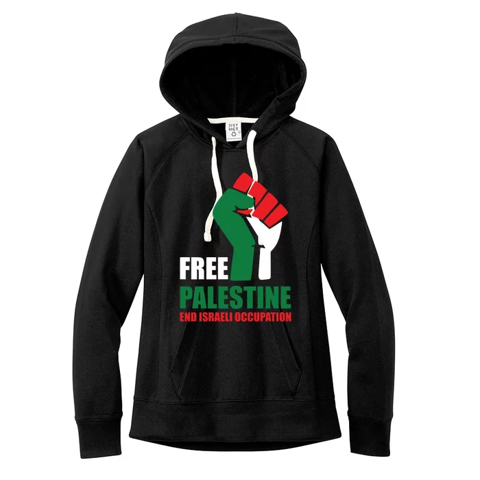 Free Palestine Gaza Freedom End Israeli Occupation Women's Fleece Hoodie