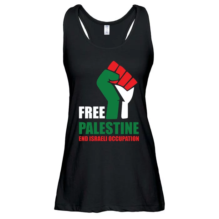 Free Palestine Gaza Freedom End Israeli Occupation Ladies Essential Flowy Tank