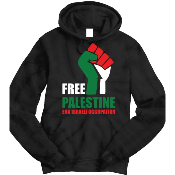 Free Palestine Gaza Freedom End Israeli Occupation Tie Dye Hoodie