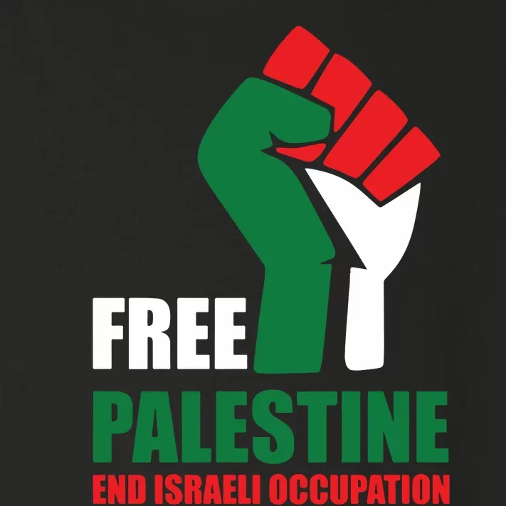 Free Palestine Gaza Freedom End Israeli Occupation Toddler Long Sleeve Shirt